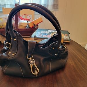 Dooney & Bourke Black Pebbled Leather 'Belvedere'